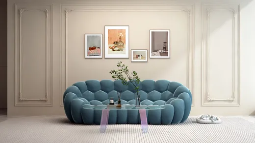Sofa 2-osobowa NUA - niebieskoszary