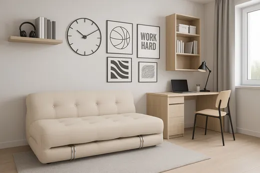 Sofa 3-osobowa NUA N59 bouclé - złamana biel