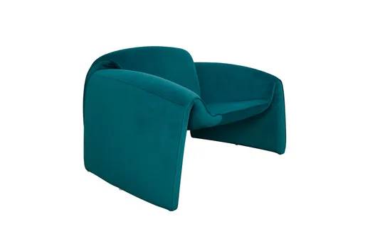 Fotel welurowy NUA N78 - morski