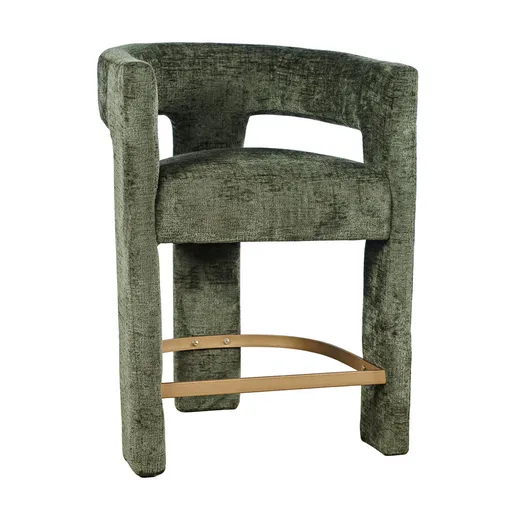 Hoker tapicerowany LEITH - oliwkowy