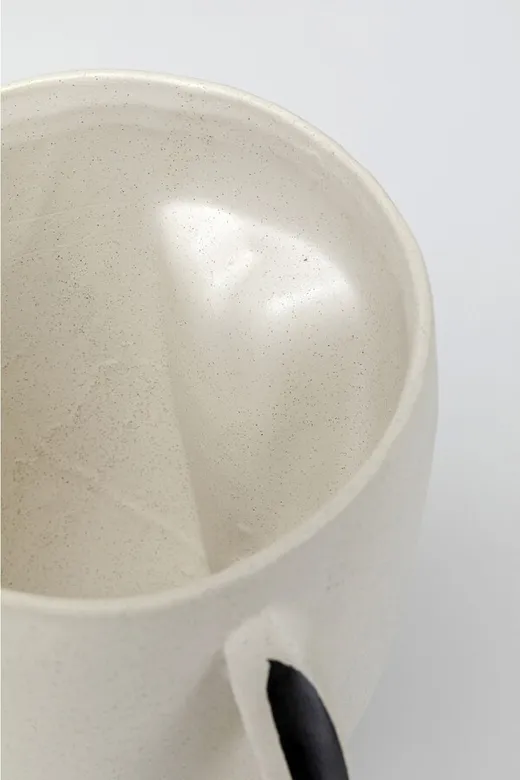 Wazon z uchwytami FACE POT 30 - biały