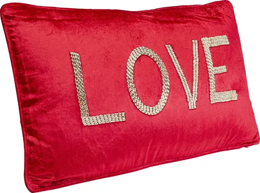 Poduszka dekoracyjna LOVE 60x35 - czerwony