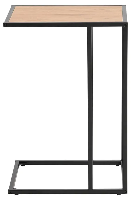 Stolik boczny SEAFORD 43x35 - dziki dąb/czarny