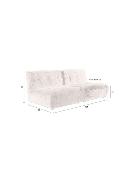 Sofa 2-osobowa GIADA - fioletowy