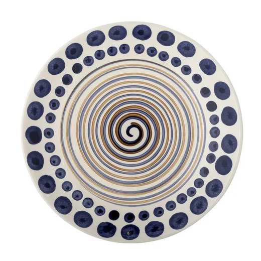 Talerz ceramiczny SHAMA 27 - pomarańczowy/granatowy