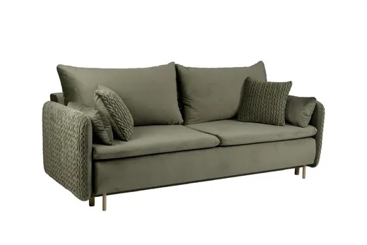 Sofa rozkładana welurowa LUNA - tkanina Magic Deluxe 2243/P300