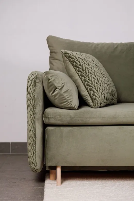 Sofa rozkładana welurowa LUNA - tkanina Magic Deluxe 2243/P300