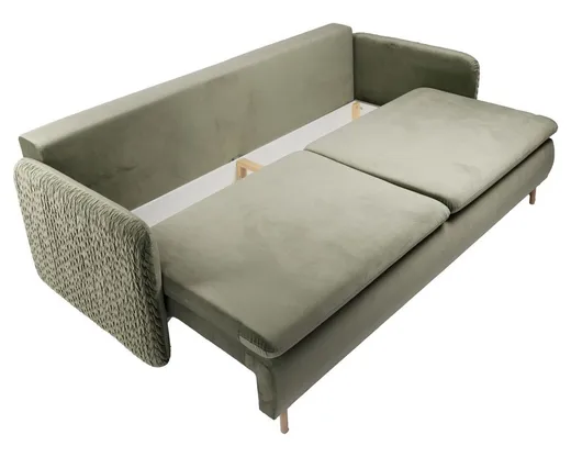Sofa rozkładana welurowa LUNA - tkanina Magic Deluxe 2243/P300