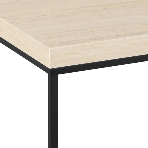 Stolik kawowy BAROSSA 110x55 - beżowy/czarny