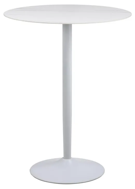 Stół barowy okrągły MALTA 80 cm - biały