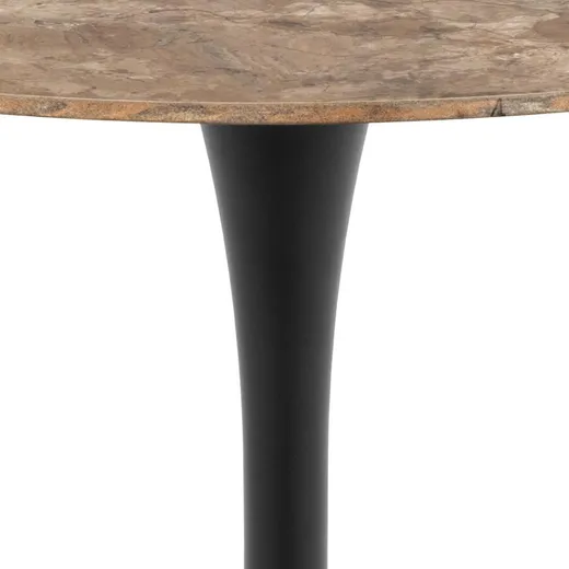 Stół okrągły MALTA 90 cm - brązowy/czarny