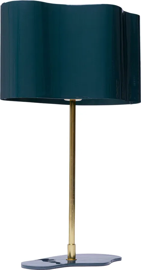Lampa stołowa CLOUDY OVAL - ciemnozielony/złoty