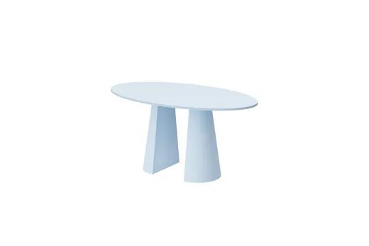Stół owalny LAZIO 160x90 - niebieski
