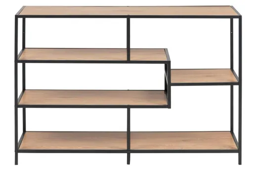 Regał SEAFORD 78 cm - dąb dziki/czarny