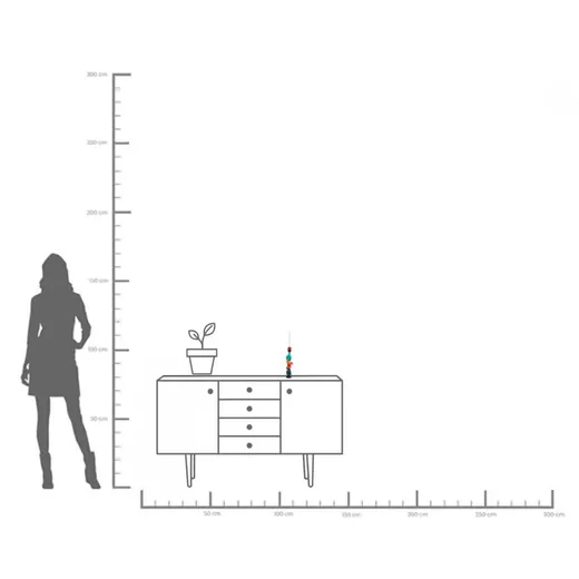 Świecznik BALANCE ART 35 cm - wielokolorowy