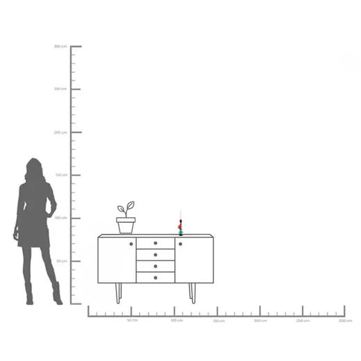Świecznik BALANCE ART 30 cm - wielokolorowy
