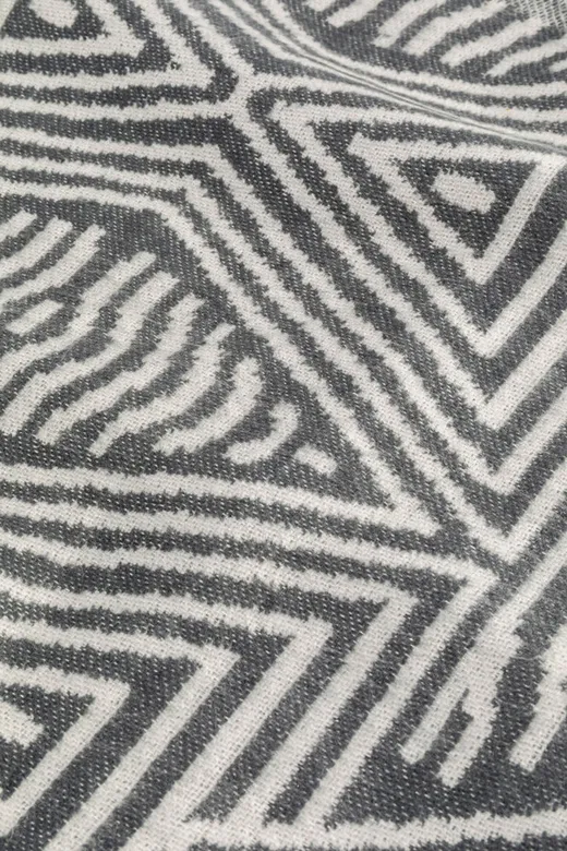 Koc SHAPES 170x130 - szaro-biały