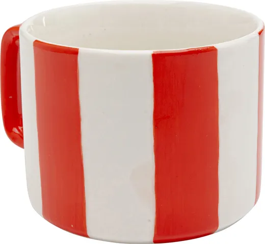 Kubek COCINA STRIPES  - biały/czerwony