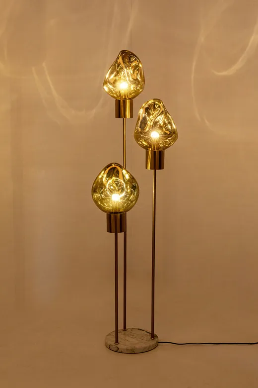 Lampa podłogowa SUPERNOVA AMBER - złoty
