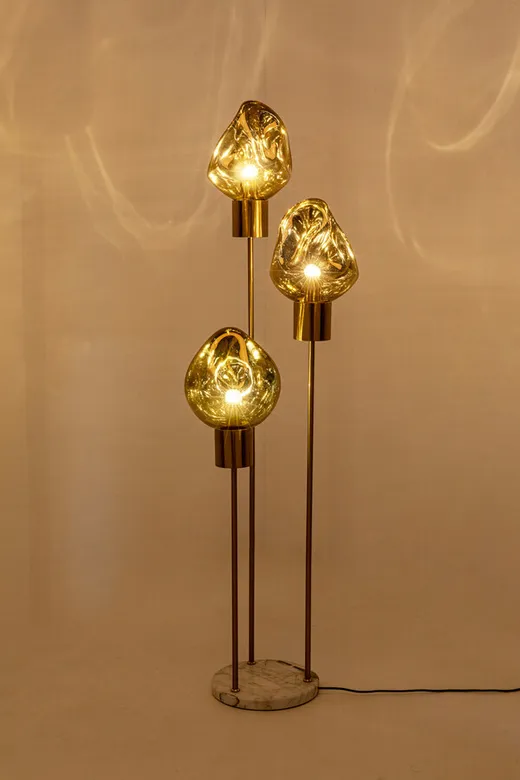 Lampa podłogowa SUPERNOVA AMBER - złoty