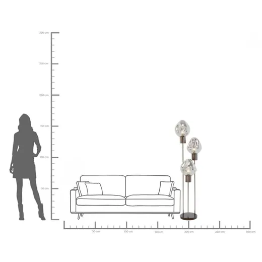 Lampa podłogowa SUPERNOVA SMOKY - dymiony