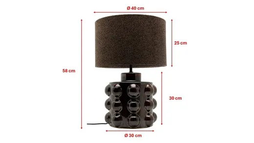 Lampa stołowa CALAMARO - brązowy