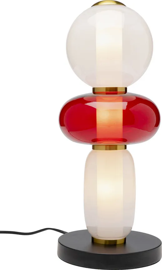 Lampa stołowa SUGAR - biały/czerwony