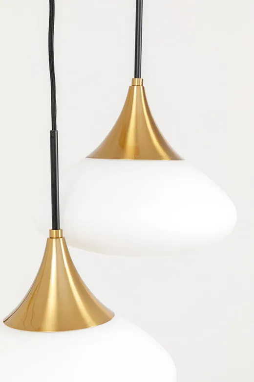 Lampa wisząca GOCCE - biały/złoty