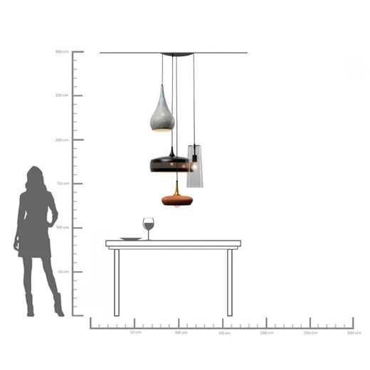 Lampa wisząca MELANGE - wielokolorowy