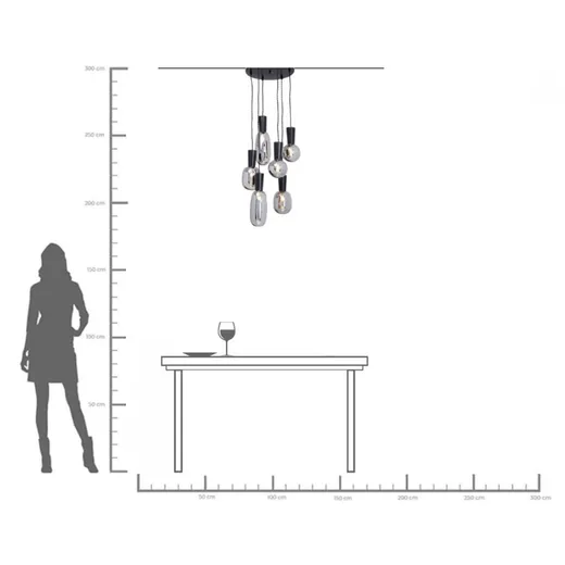 Lampa wisząca ROMEO - czarny