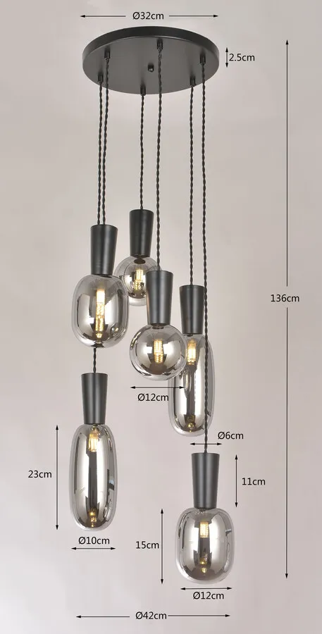 Lampa wisząca ROMEO - czarny