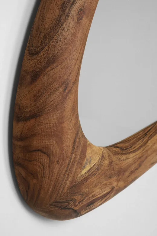 Lustro w drewnianej ramie JORGE 101x62 - naturalny