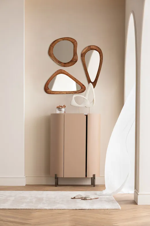 Lustro w drewnianej ramie JORGE 101x62 - naturalny