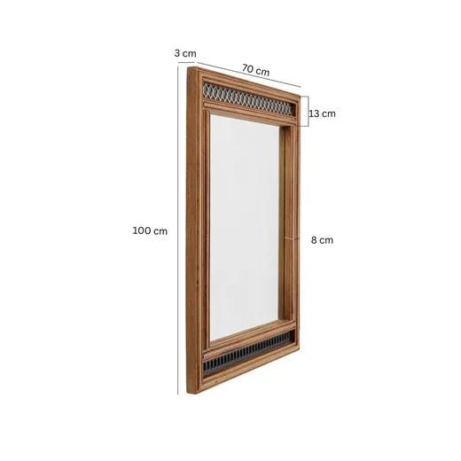 Lustro ścienne GINO 70x100 - brązowy