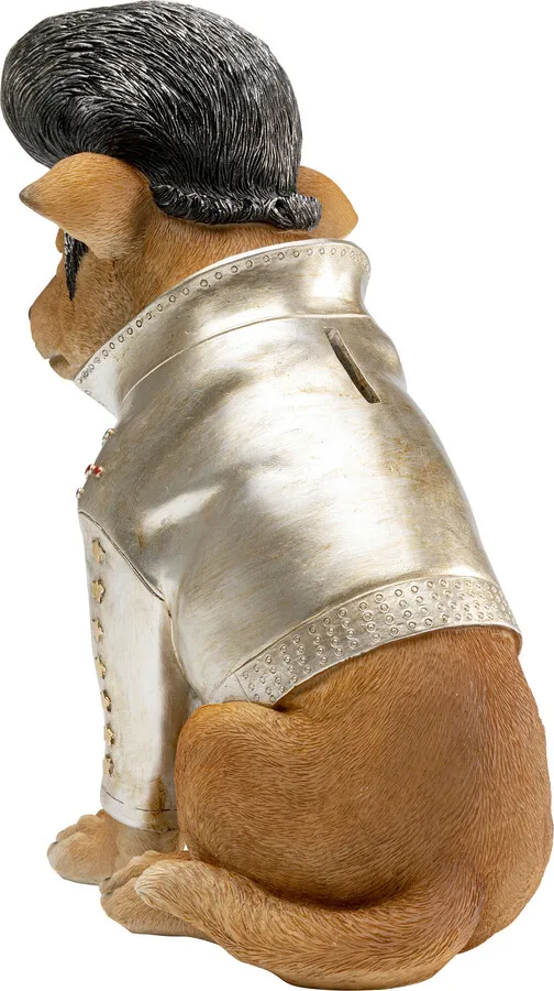 Skarbonka KING DOG - brązowy/srebrny