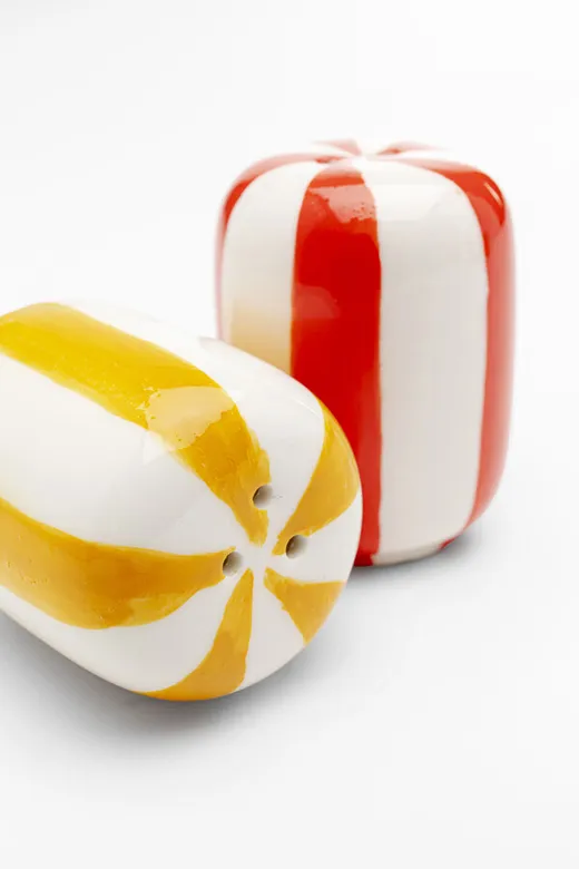 Solniczka i pieprzniczka COCINA STRIPES - wielokolorowy