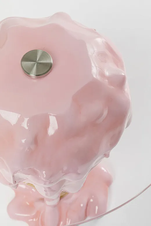 Stolik boczny okrągły ICE CREAM PINK 60 cm - różowy