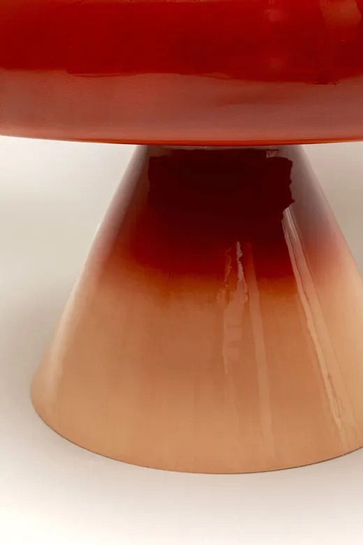 Stolik kawowy okrągły RICI COLORE 60 cm - czerwony