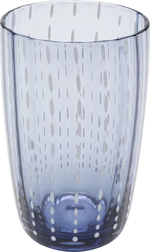 Szklanka CLUE 380 ml - transparentny/niebieski