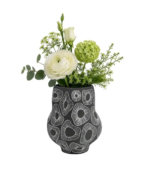 Wazon ANEMONE 33 cm - szary