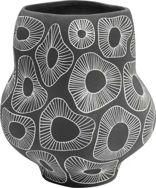 Wazon ANEMONE 33 cm - szary