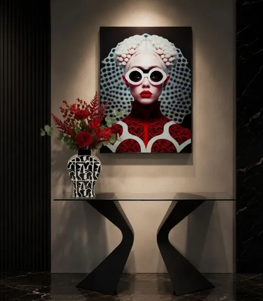 Wazon ARTISTICO - czarno-biały