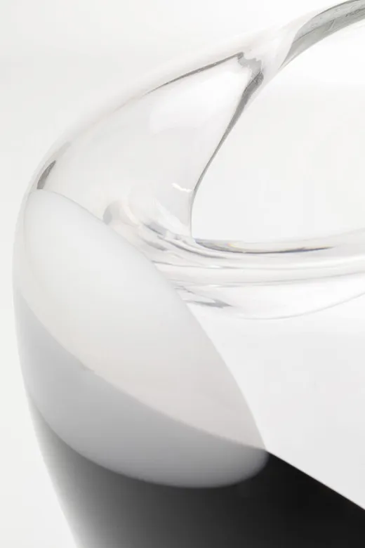 Wazon szklany BALANCE 27 cm - transparentny/czarny