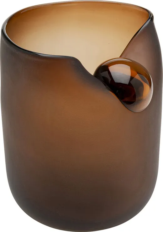Wazon BUCKLE 21 cm - brązowy