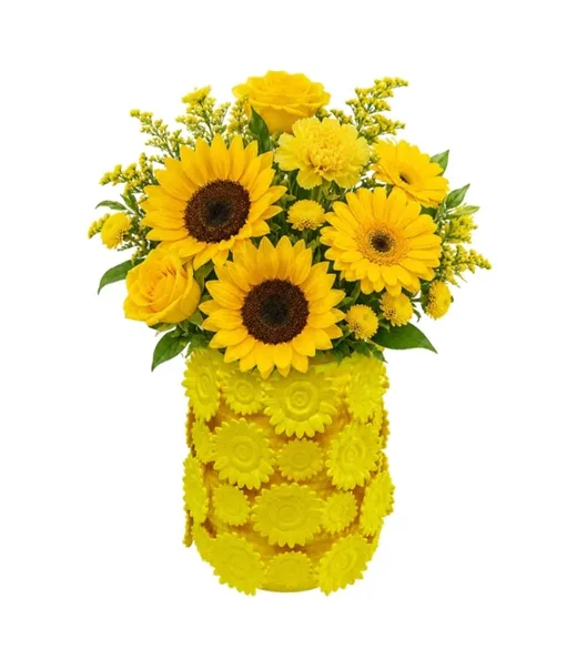 Wazon SUNFLOWERS 30 cm - żółty