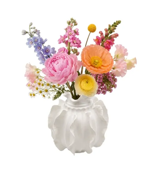 Wazon z porcelany VIENTO 23 cm - biały