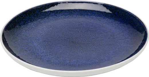 Talerz deserowy PARTITO UNI 22 cm - niebieski/biały