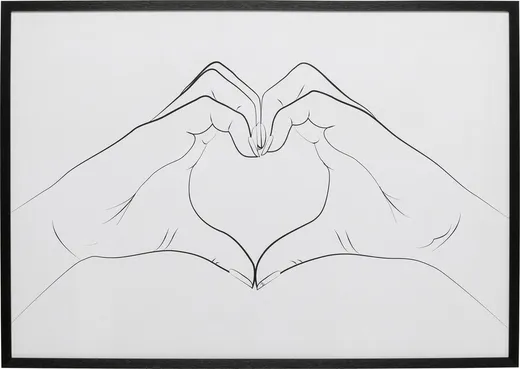 Obraz w ramie HEART HANDS 103x73