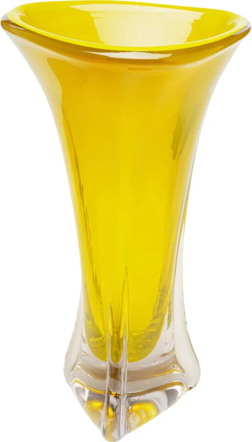 Wazon szklany SALUT 43 cm - żółty