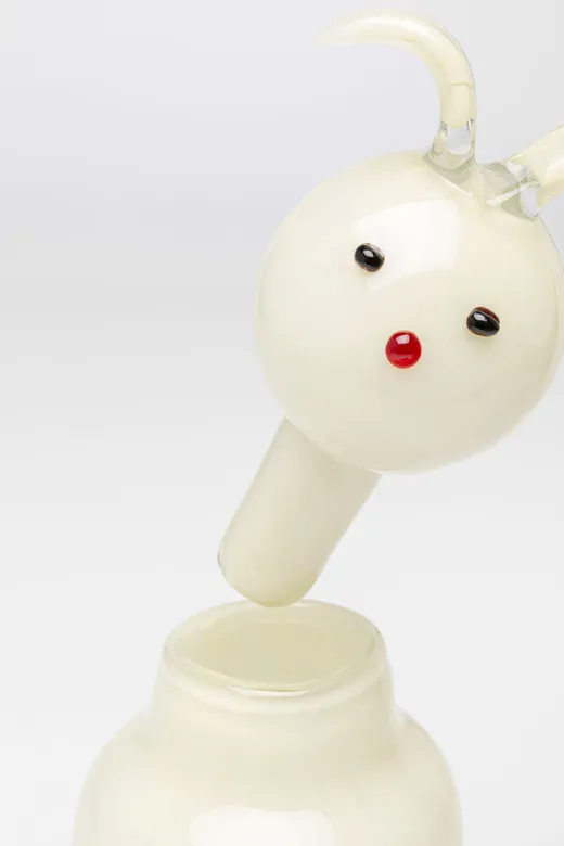 Wazon szklany TOJA FACE 34 cm - żółty
